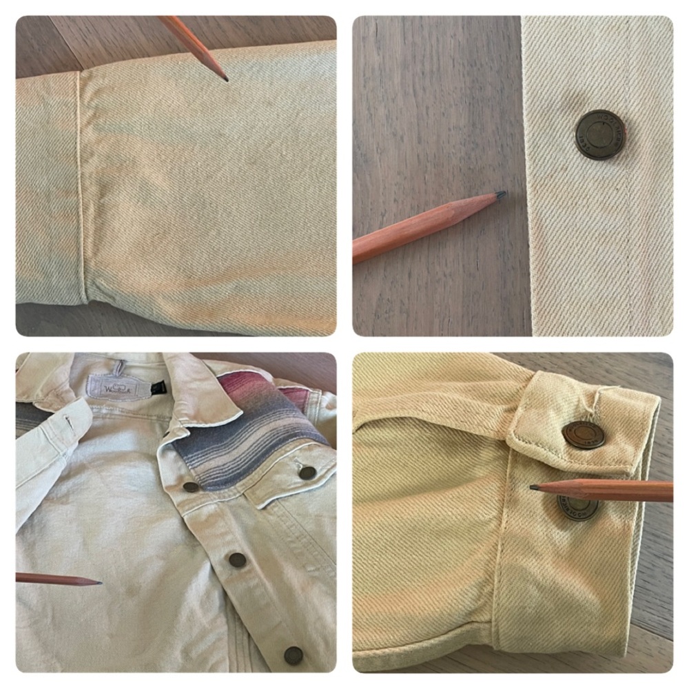VTG Woolrich Denim Jacket with Wool Santa Fe Style Panels - Picture 10 of 11
